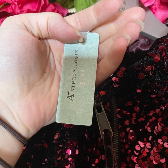 Anthropologie Fran Velvet Sequin Puffer Jacket - Picture 10 of 17